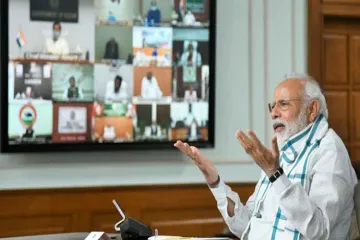 <p>coronavirus lockdown pm modi meeting with chief...- India TV Hindi