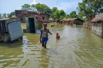 bihar flood news check dam breaks at two points in gopalganj । बिहार के गोपालगंज जिले में दो स्थानों- India TV Hindi