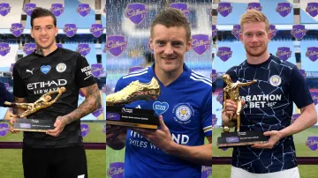 Leicester City striker Jamie Vardy won the Premier League Golden Boot Award- India TV Hindi