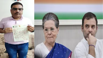 Congress leader blood letter demanding Rahul gandhi to be president of the party । खून से चिट्ठी लिख- India TV Hindi