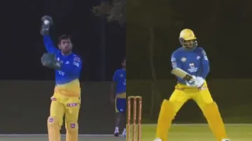 IPL 2020: match between Watson and du Plessis team at CSK camp, Dhoni made a splash- India TV Hindi