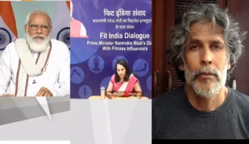 Fit India Dialogue: पीएम मोदी ने अभिनेता मिलिंद सोमन और डायटीशियन रुजुता दिवेकर से पूछा फिट रहने का - India TV Hindi