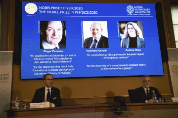 Nobel Prize 2020 Physics jointly awarded to Roger Penrose, Reinhard Genzel and Andrea Ghez- India TV Hindi