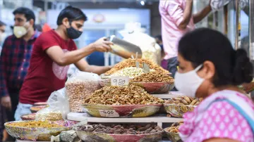 <p>New Delhi: Dry fruits for sale at Chandni Chowk market...- India TV Hindi