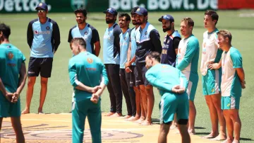 India-Australian players participate in 'Barefoot Circle' ceremony against racism- India TV Hindi