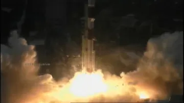 <p>#PSLVC49 lifts off successfully from Satish Dhawan Space...- India TV Hindi