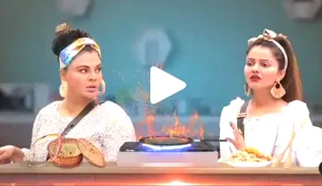rubina dilaik and rakhi sawant fight over lunch duty- India TV Hindi