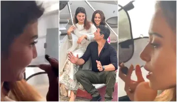 akshay kumar shares funny video of Jacqueline Fernandez and nushrratt bharuccha- India TV Hindi