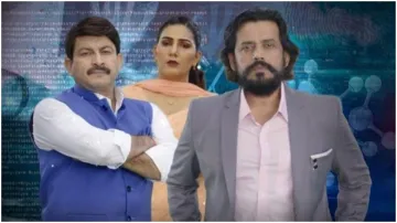 मनोज तिवारी, सपना चौधरी और रवि किशन- India TV Hindi