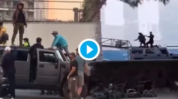 pathan shooting video leaked car stunt fight scene in dubai - India TV Hindi