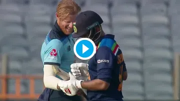 IND vs ENG 3rd ODI: Shardul Thakur hit a six that Ben Stokes arrived to check his bat- India TV Hindi