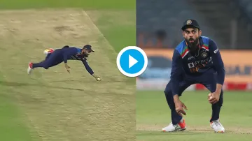 Virat Kohli surprised everyone by holding a catch with one hand, watch video IND v ENG, 3rd ODI - India TV Hindi