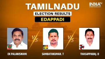 Edappadi Election Result Palaniswami AIADMK Sambathkumar DMK Thasapparaj MNM Tamil Nadu Election Res- India TV Hindi
