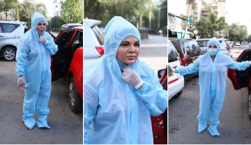 rakhi sawant in ppe kit coronavirus see video and pics- India TV Hindi