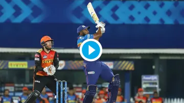 Kieron Pollard breaks Maxwell record for longest six in IPL 2021, watch video MI vs SRH - India TV Hindi