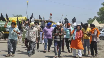 Kisan Anolan Black Day farmers black flag hindi news Kisan Andolan के छह माह पूरे होने पर किसानों ने- India TV Hindi