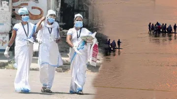 Covid vaccination team villagers jump into river जब Covid Vaccine लगाने वाली टीम को देखकर नदी में कू- India TV Hindi