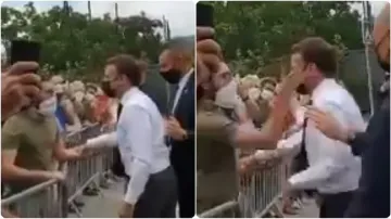 France President Emmanuel Macron slapped in the face- India TV Hindi