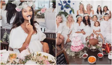 lisa haydon baby shower inside pics baby girl see pictures - India TV Hindi