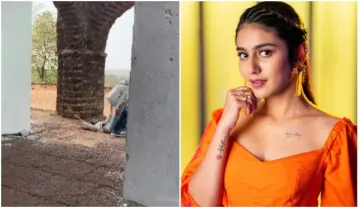priya prakash throwback video fell down on set during shooting watch - India TV Hindi
