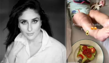 kareena kapoor khan shares son jeh photo breakfast with sophie the giraffe- India TV Hindi