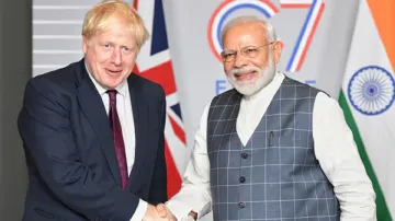 British Prime Minister Boris Johnson and Prime Minister Narendra Modi - India TV Hindi