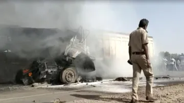 barmer road accident- India TV Hindi