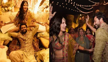 <p>Vicky Kaushal Katrina Kaif mehendi Ceremony couple share...- India TV Hindi