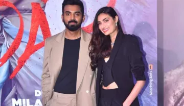 Athiya shetty kl rahul attend together ahan shetty film tadap premiere See photos - India TV Hindi