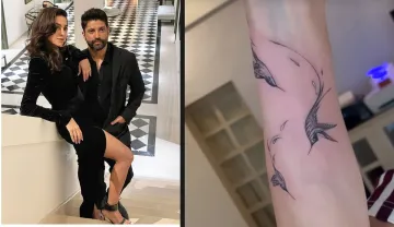 Shibani Dandekar gets inked bird tattoo on her hand before her marriage with Farhan Akhtar- India TV Hindi