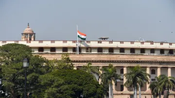 The Tricolour flies half-mast at Parliament to mourn the demise of legendary singer Lata Mangeshkar,- India TV Hindi