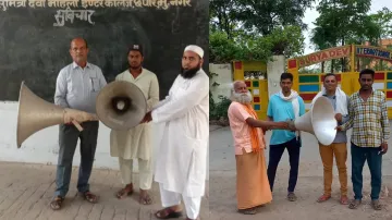 Loudspeakers removed from religious places donated to schools - India TV Hindi