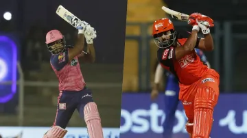 <p>Sanju Samson and Rahul Tripathi in IPL 2022</p>- India TV Hindi