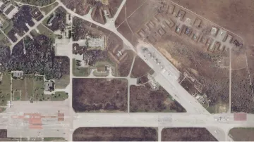 A satellite image of Saki Air Base after an explosion- India TV Hindi
