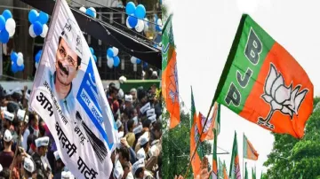 AAP and BJP Flag (File photo)- India TV Hindi