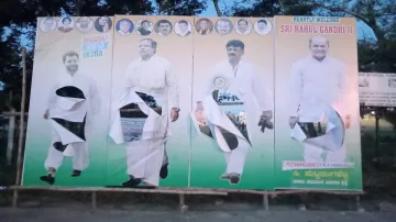 Bharat Jodo Yatra posters found torn- India TV Hindi