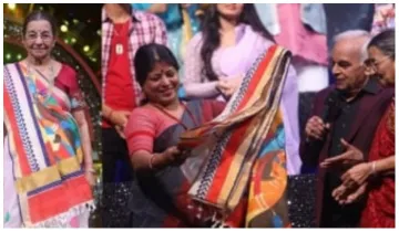 'इंडियन आइडल 13' के कंटेस्टेंट ने प्यारेलाल की पत्नी को गिफ्ट की साड़ी- India TV Hindi