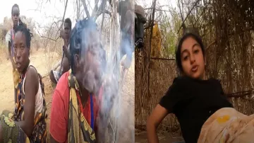 लड़की ने अफ्रीका में जगंलो के बीच अकेले आदिवासियों के साथ पूरी रात गुजारी।- India TV Hindi