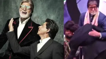 Shah Rukh Khan touched the feet of Amitabh- India TV Hindi