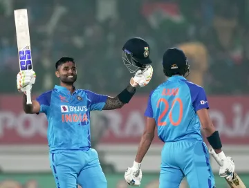 Suryakumar Yadav celebrates his T20I century against Sri...- India TV Hindi