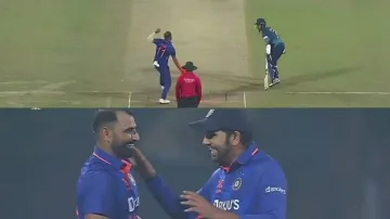 Mohammed Shami mankading Dasun Shanaka, Rohit Sharma rolled...- India TV Hindi