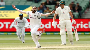 Mohammed Siraj of India celebrates the wicket of Travis...- India TV Hindi