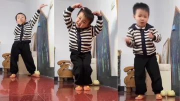 This little kid set social media on fire with his dance- India TV Hindi