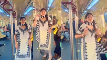 Viral video of woman dancing in metro- India TV Hindi