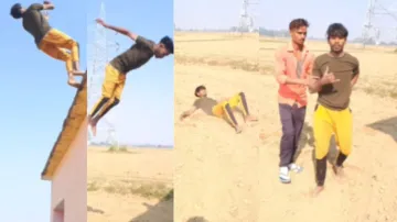 viral backflip stunt video- India TV Hindi