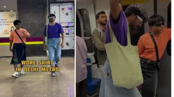 wearing girls skirt in delhi metro- India TV Hindi