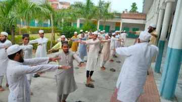 Internation Yoga Day celebrated in Madrasas- India TV Hindi