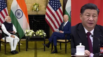 पीएम मोदी और राष्ट्रपति जो बाइ़डेन व दूसरी तरफ चीन के राष्ट्रपति शी जिनपिंग- India TV Hindi