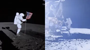 US Flag on the Moon- India TV Hindi