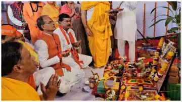 Shri Hanuman Lok will be constructed in Chhindwara CM Shivraj Singh Chouhan laid the foundation ston- India TV Hindi